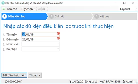 Đơn giá và phân bổ lương theo sản phẩm